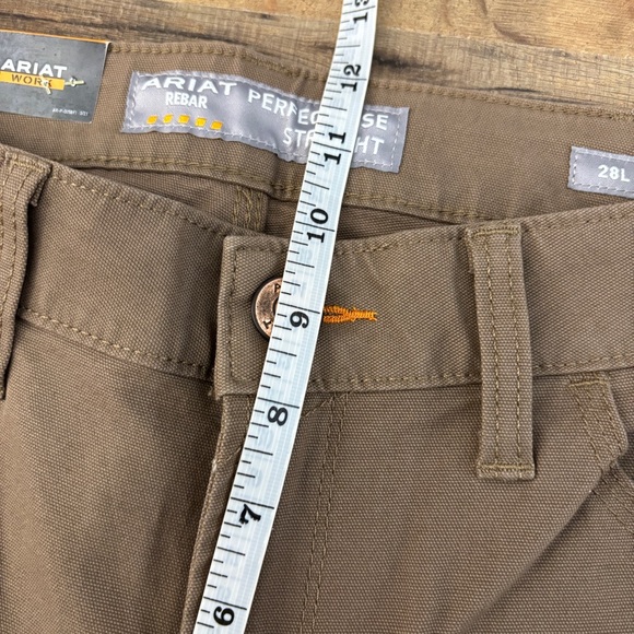 Ariat Rebar Perfect Rise Straight Pants Field Khaki Work Outdoor NEW - Picture 10 of 12